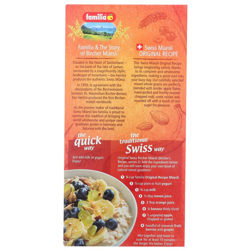 Familia Swiss Muesli Cereal, Original Recipe, 12-Ounce Box (Pack of