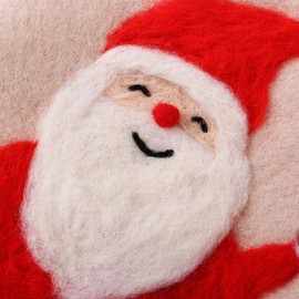 Zasy Gorro de lana para boina francesa, gorro de Navidad, hecho a mano, fieltro de lana, Santa, Talla única