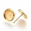 Unbranded 2 pcs. 304 Stainless Steel Bright Gold Plated Earring
