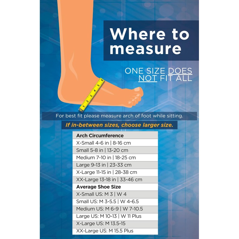 OrthoSleeve FS6 Foot Bracing (Single Sleeve) Treats Plantar Fasciitis, Achilles
