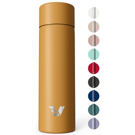 Ever Vessel Mini Stainless Steel Water Bottle 14oz - Non-insulated | Designed for Bags | Slim, Ultra Lightweight & Stylish - Yellow