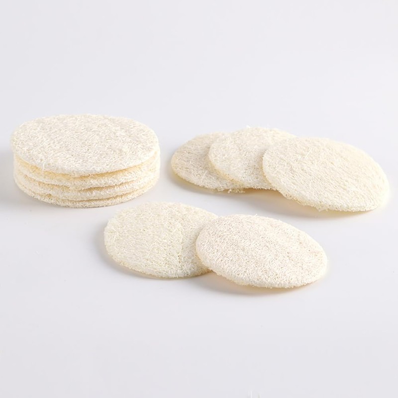 Loofah Face Exfoliating Pads Round Skin Care Natural Exfoliating Face