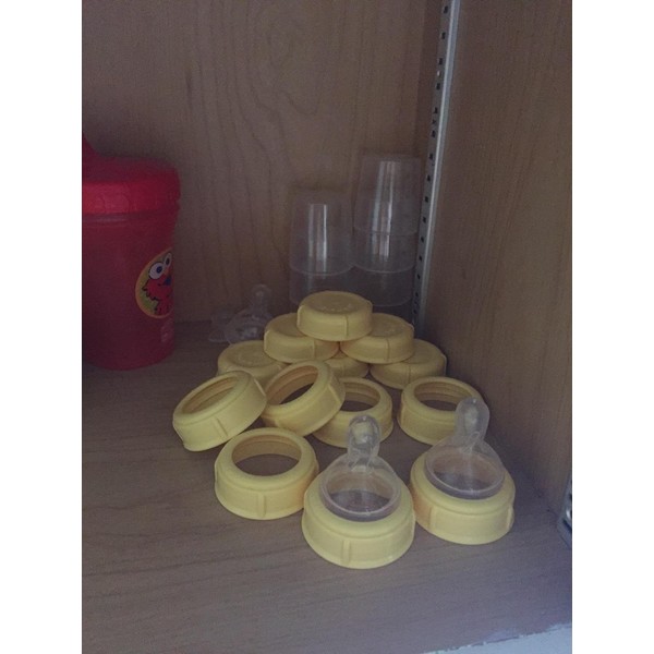 Medela Bottle Nipple Collars Rings New! For Slow or Medium