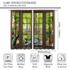 AuiMzoo Landscape Curtains, 3D Window Spring Forest Wildlife Nature Scenery,