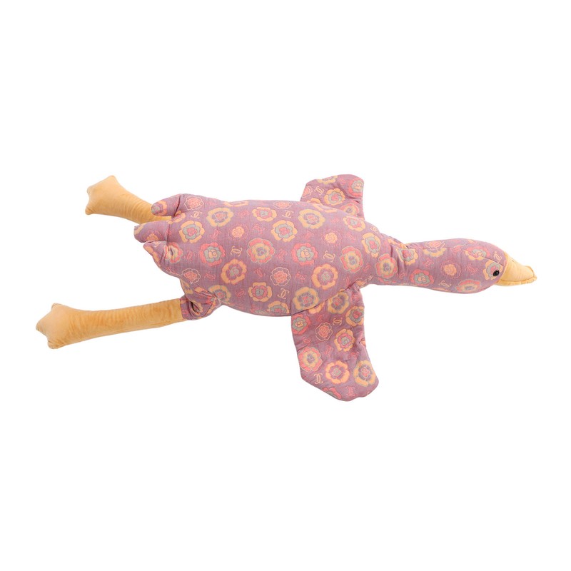 Goose Stuffed Animal Rose Pattern Soft Comfortable Cute Goose Plush