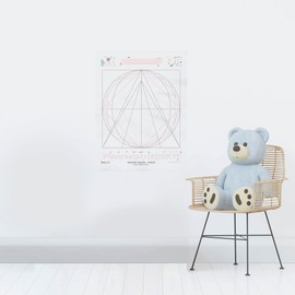 WallJOY Clear Dry Erase Shapes Tracing Board – 21x16” Small Whiteboard Learning Poster for Kids, Adhesive-Free Educational Chart, Sticks to Any Surface, for Preschool & KG-2nd Grade, Home & Classroom