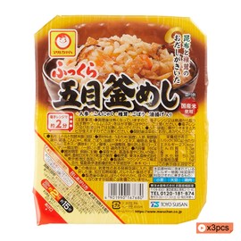 "Fukkura Gomoku Kamameshi" Rice with 5 Kinds of Ingredients 5.6oz 3pcs Japanese Instant Rice Maruchan Ninjapo