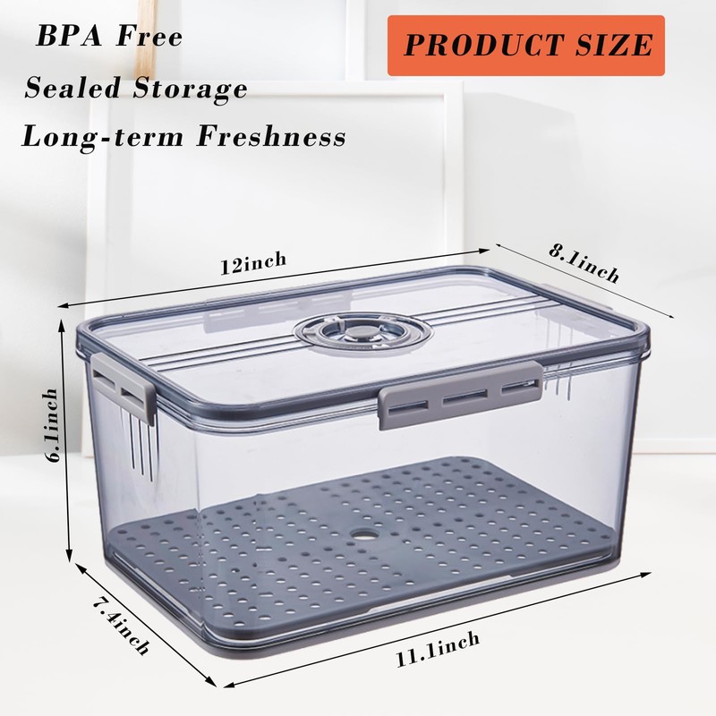 Bread Box Bread Boxes with Lid for Kitchen Counter, Airtight