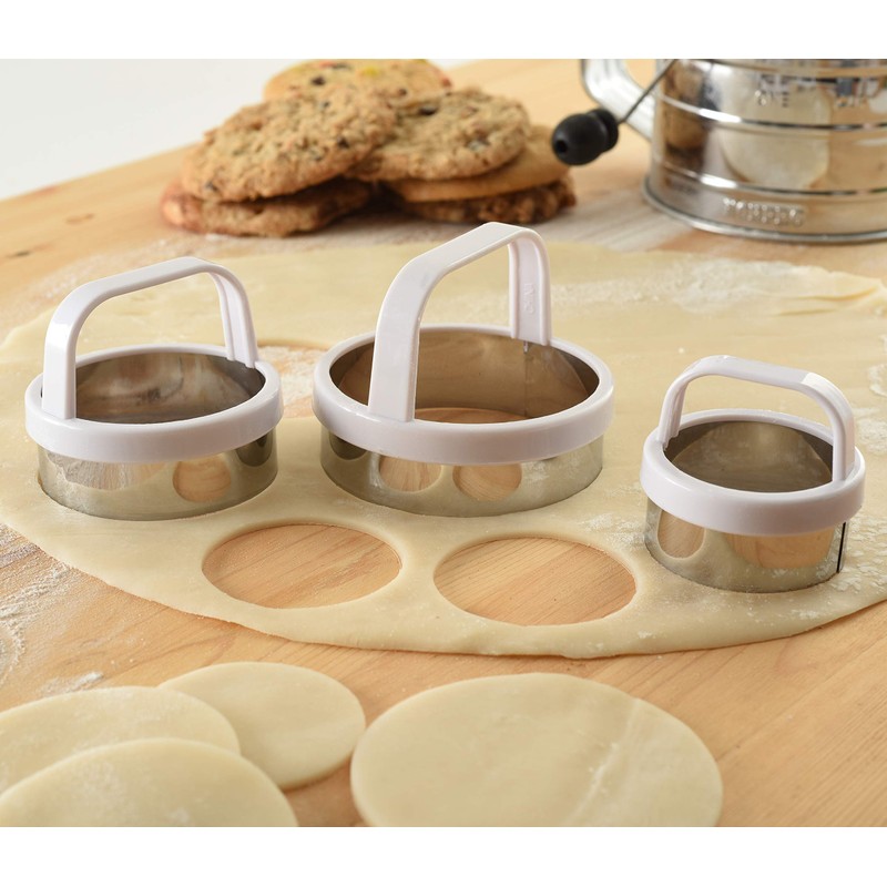 Norpro Biscuit/Cookie Cutters, Set of 3, As Shown
