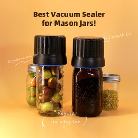 Mason Jar Vacuum Sealer Kit - Auto Stop Mason Jar Vacuum Sealer Kit, Jar Vacuum Sealer for Mason Jars, Jar Vacuum Sealer, A Must-Have for Canned Foods Pantry Canning Pickling