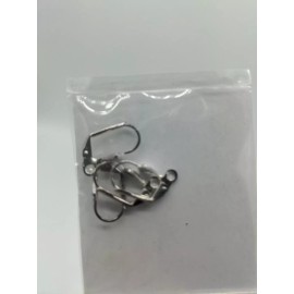 Darice Jewelry Making Lever Back Earrings Bright Silver Tone 4pcs costume
