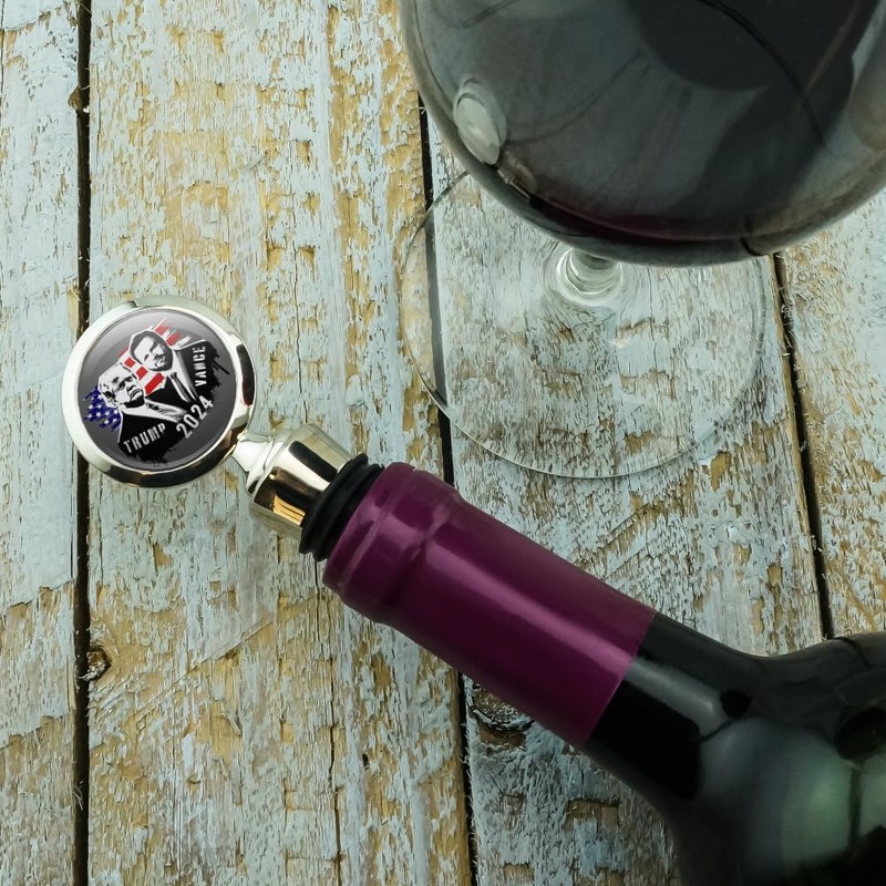 Trump Vance Spray Paint 2024 Wine Bottle Stopper