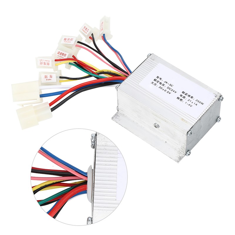 24V250W Brush E Bike Controller and Long Line Universal Thumb