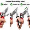 Double-Sided Diamond Sharpening File for Scissors, Knives and Garden Tools