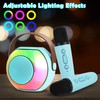 Aplsinvivi Mini Karaoke Machine, Portable Bluetooth Speaker with 2 Wireless