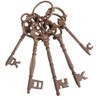 Esschert Design Large Key Ring with Five Keys Made of