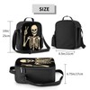 JIMOWANG Rock Skull Insulated Lunch Bag with Shoulder Strap and