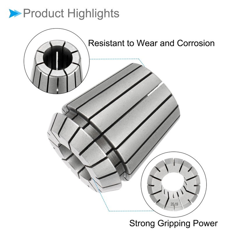 CoCud Spring Collet Chuck, ER-40 Spring Collet 20mm Clamping Diameter,