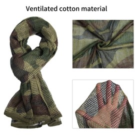 Tongcamo Sniper Veil Netting Camo Scarf Men Camo Gun Wrap for Hunting Shooting Wargame Outdoor Activities