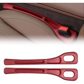 Relleno de Espacio para Asiento de Coche - Relleno Multifuncional, Car Seat Gap Storage Box, Universal para Automóvil/SUV/Camión,Llenar los Huecos Entre el Asiento y la Consola. (Rojo)