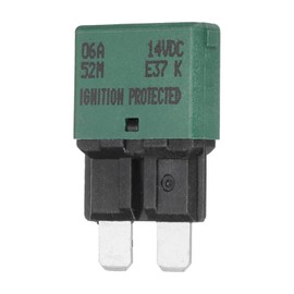 DMiotech Automatic Mini Reset Fuse, 14V DC 6A ATC/ATO Auto Circuit Breaker Reset Fuses Low Profile Blade Fuses for Car Truck SUV Marine Boat Motorcycle, Dark Green
