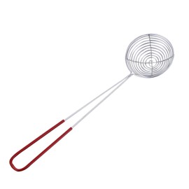 Draining Scoo p, Skimmer Slotted Spoon, Boba Pearl Scoo p Strainers, Mini Mesh Skimmer Spoon with Handle, Round Hot Pot Strainer for Kitchen Frying Food Pasta(size:L)
