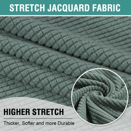 GAMUKAI 2PC Stretch T Cushion Sofa Slipcovers Individually Loveseat Sofa Cushion Covers for 2 Cushion Couch Seat Cushion Covers (2, Pool)