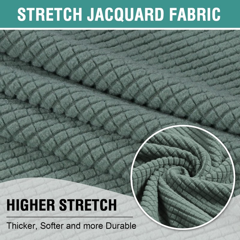 GAMUKAI 2PC Stretch T Cushion Sofa Slipcovers Individually Loveseat Sofa