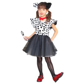 Party City Petite Kids Dalmatian Dress, Cosplay, Size 7 to 8 years old (120 cm), Black and White