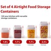 BPC Stackable Kitchen Containers Crystal Clear Plastic Containers for Dry