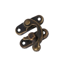 Changor Hook and Eye Latch, Vintage Buckle Hook Latch Jewellery Box Catches and Latches with Screws for DIY Wooden Boxes Decoration(Right)