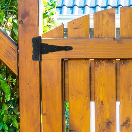 Nuvo Iron Black Tee Hinge with Nylon Bushings - 2 Hinges per Pack, 6"