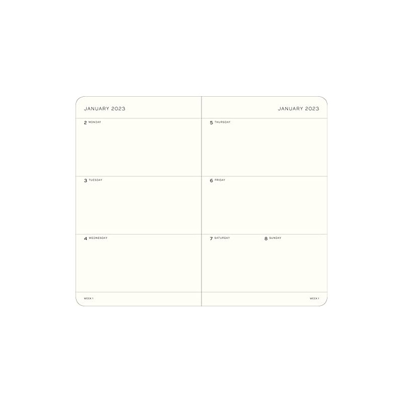 LEUCHTTURM1917 365957 Weekly Planner Pocket (A6) 2023, 12 Months, Navy,
