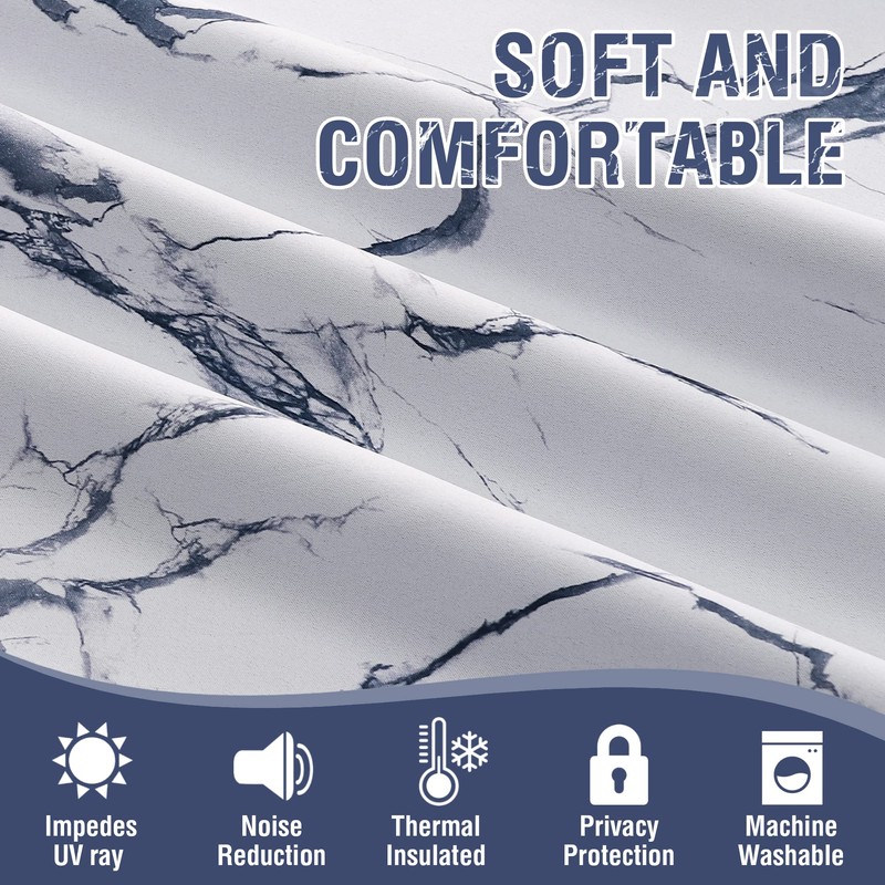 H.VERSAILTEX 100% Blackout Curtains 63 inch Length 2 Panels Set