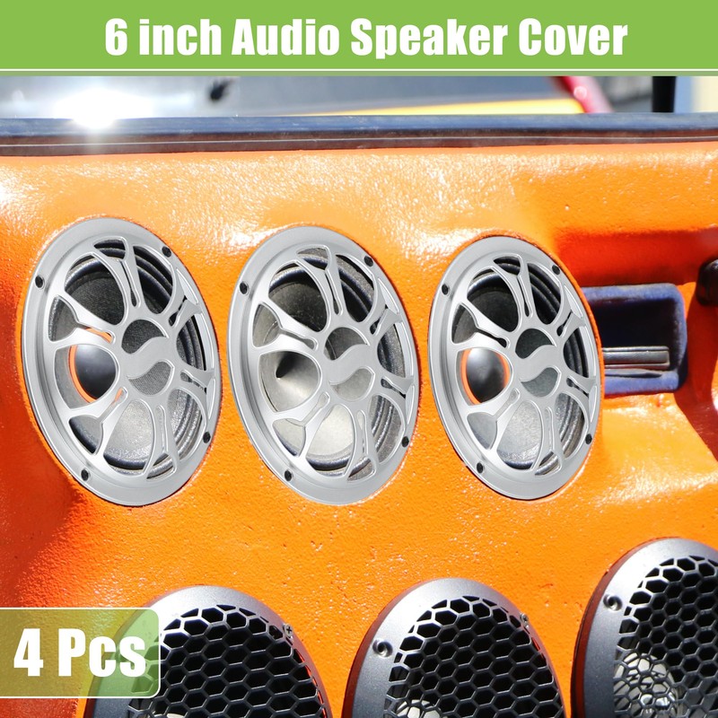 X AUTOHAUX 6" Car Speaker Grills Cover Round with Screws