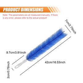 GAOLAOSY 2PCS Car Interior Duster, Bendable Flexible Microfiber Head Car Detailing Cleaning Brush with Long Handle, Reusable Auto Air Vent Cleaner Supplies for Vehicle Dashboard, Ceiling (Blue)