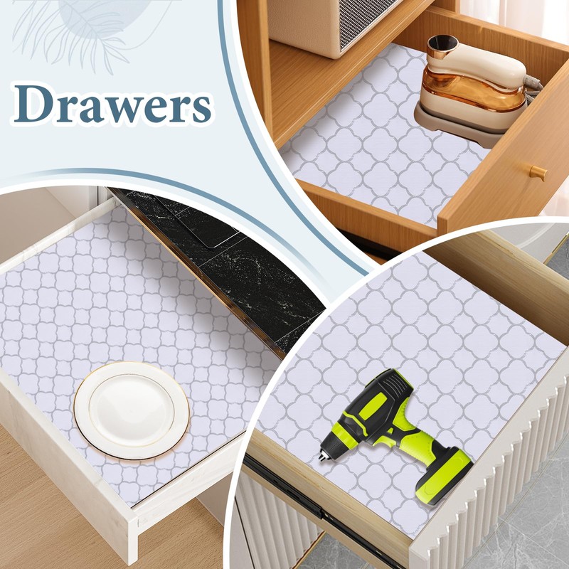 Shelf Drawer Liners for Kitchen Cabinets Non Adhesive Drawer Liner