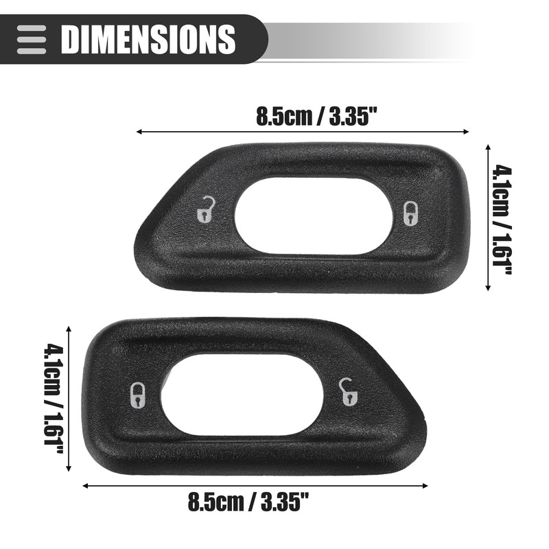 A ABSOPRO Jeep Wrangler JK 11-18 Door Switch Cover Black