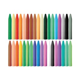Haku Yoka Spiral Crayons, 36 Colours, Mess Free, Super Durable and Easy to Grip Crayons for Ages 2 years+, Natural Beeswax & Organic Mineral Coloured Crayon
