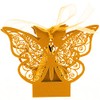 50pcs Butterfly Laser Cut Favor Ribbon Boxes Wedding Birthday Party