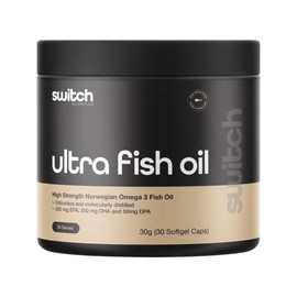 SWITCH NUTRITION Ultra Fish Oil High Strength Norwegian Omega 3 30 Caps