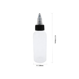 HuoHuo 20Pcs 1 oz Bottles,PET Plastic Extruded Liquid Bottle,Hard Plastic Extruded Liquid Bottle,dropper,dispensing bottle,Laboratory wash Bottle,Watercolor Pigment Bottle, Ink Discharge Bottle(30ml)