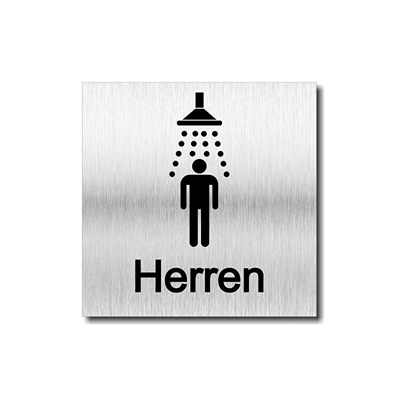 Door Sign Shower UV Print 12 x 12 cm -