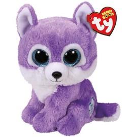 Ty Beanie Boos - Iris the Purple Magnifier with Big and Sparkly Blue Eyes Plush Toy with Big Glitter Eyes - 15cm - T36866