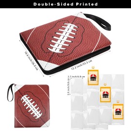 Elcoho 900 Pockets Football Card Binder for Trading Cards Holder with Sleeves Album Cards Holder Protectors with 3 D-Ring Album for Sports, Football Card Collection Storage