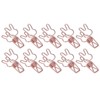 100Pcs Bunny Binder Clips Hollow Out Cute Strong Clamping Durable