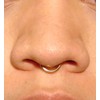 QWALIT Gold Fake Septum Ring Fake Septum Piercing Faux Septum