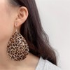 Vintage Leopard Print Teardrop Dangle Drop Earrings for Women Gold