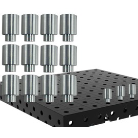 RCTUTEIAO Welding Table Fixture Pins 12 Pcs 5/8 x 1 x 1.5 Stop Alignment Aluminum Accessories Square Quick Setup Fixturing Kit