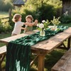 6 Pack Emerald Green Cheesecloth Table Runner 35 x 120
